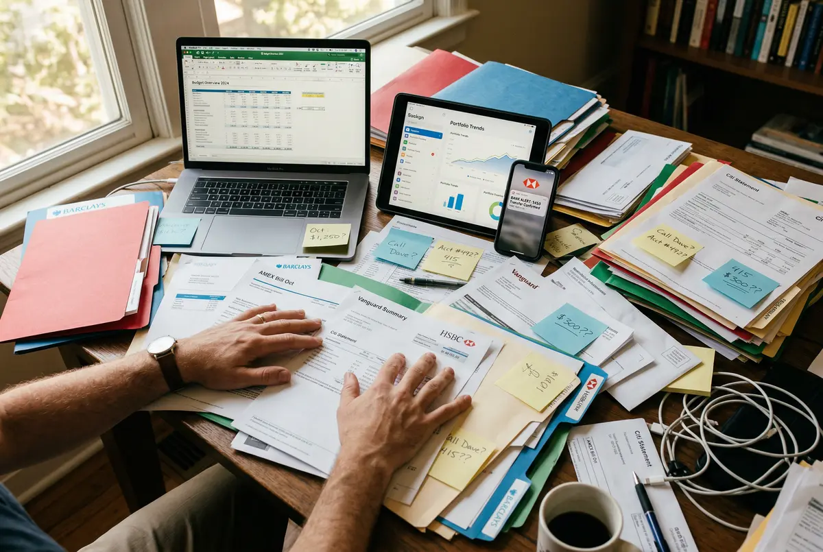 Scattered financial reports and disconnected advisors signaling fragmented business finances