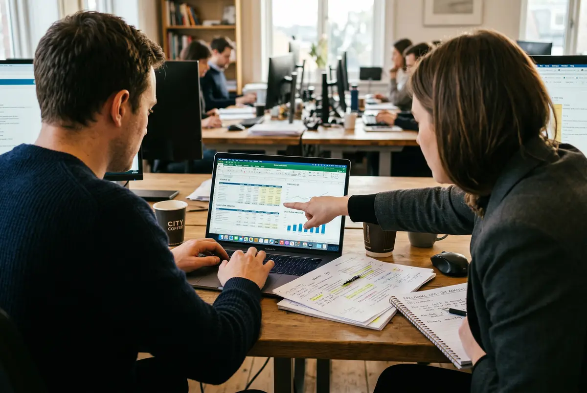 Fractional CFO partners Jeff Nash and Ben Trageser in an ongoing client financial partnership